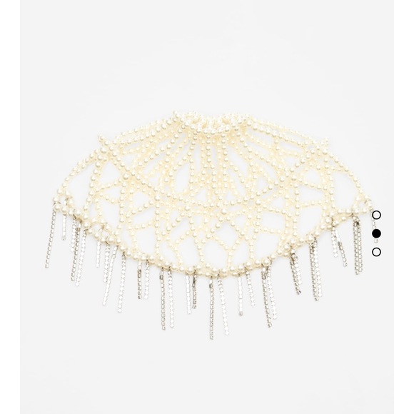 GORGEOUS ZARA NWT Jewel Pearl Cap - Picture 14 of 16
